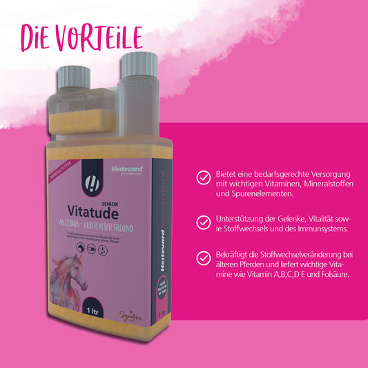 Hestevard Vitatude SENIOR – Die optimale Unterstützung für ältere Pferde