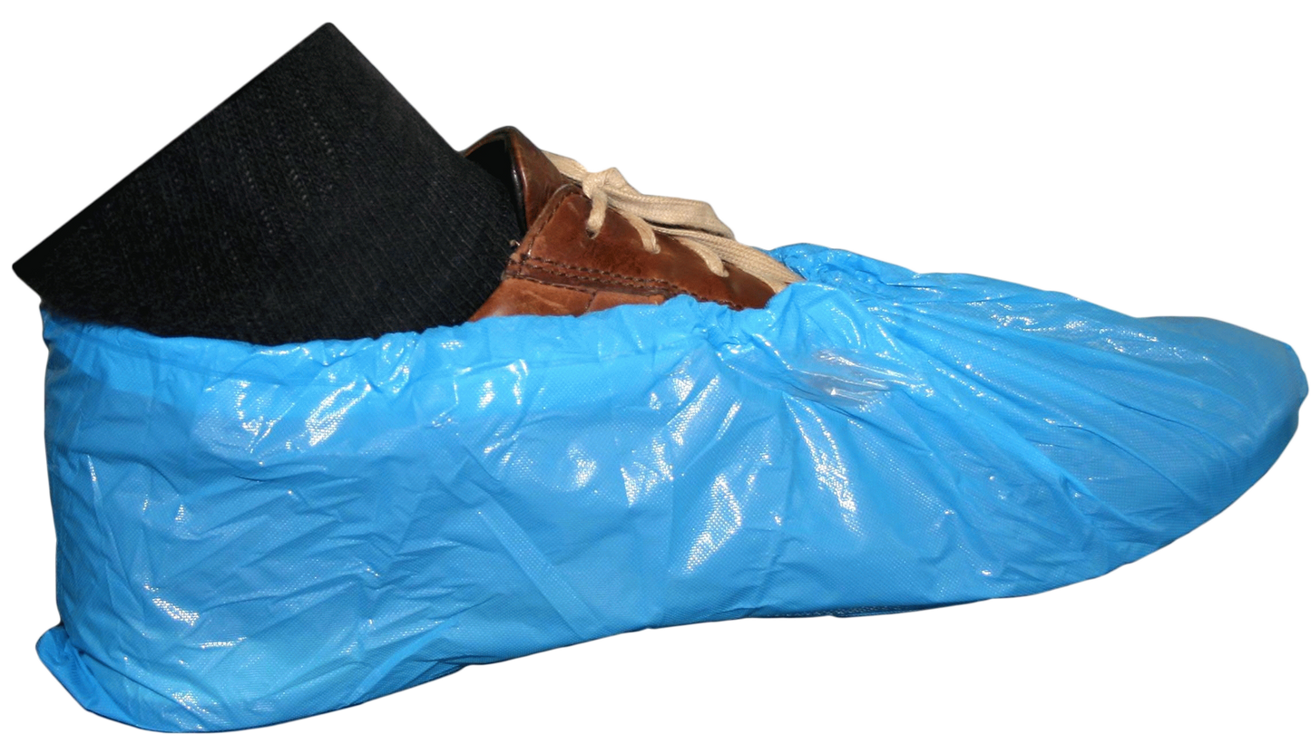 Einweg Überziehschuh blau CPE *