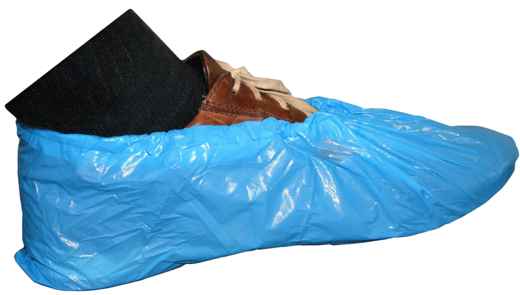 Einweg Überziehschuh blau CPE *
